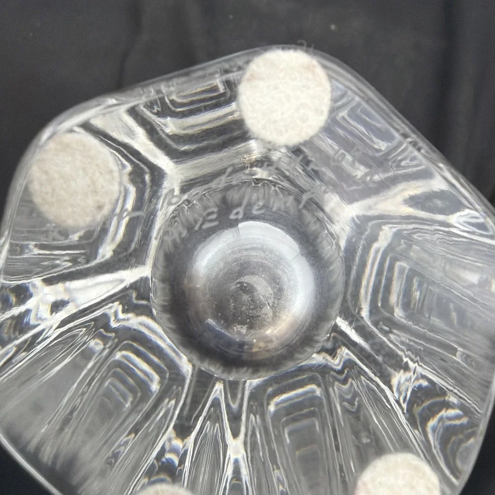 KOSTA BODA Vintage  Colonna Hexagonal Crystal Vase # 42269 - B. EDENFALK